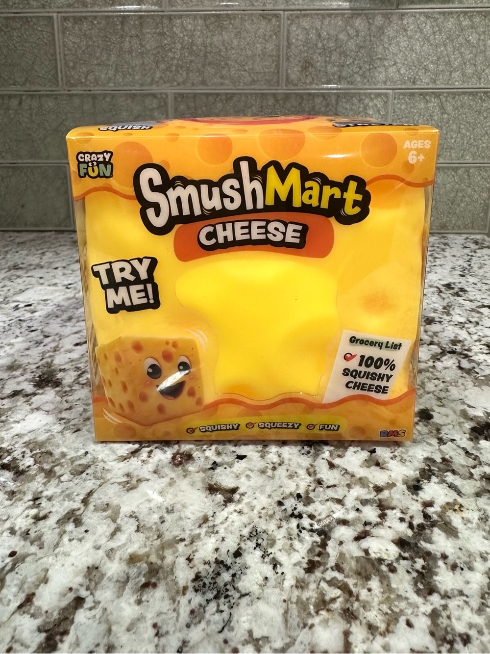 SmushMart Cheese Squishy Toy - Yellow -